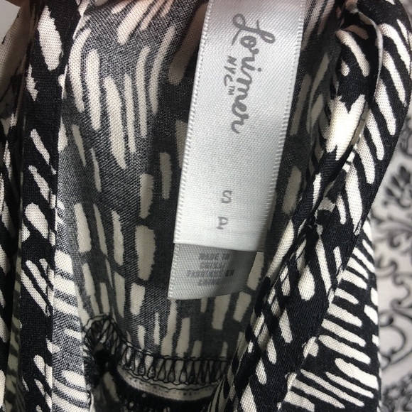 Lorimer Black White Aztec Print Strappy Dress S - Picture 6 of 7